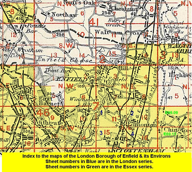 London Sheet 1 Old Ordnance Survey Map Lower Edmonton 1894 or 1936 