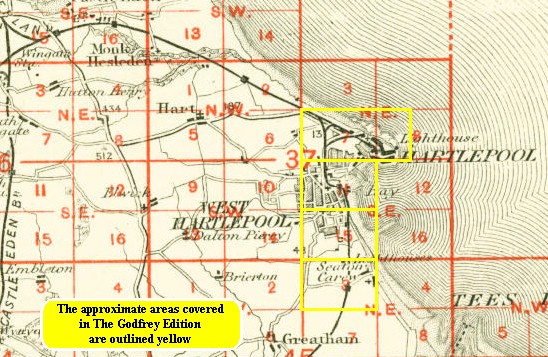 Old Ordnance Survey Detailed Maps Hartlepool Durham 1914 Sheet 37.07 New 