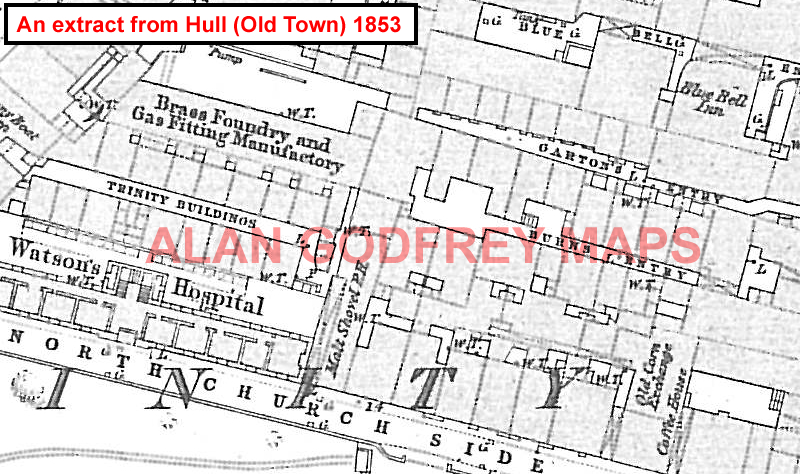 OLD ORDNANCE SURVEY MAP HULL NE 1908 HOLDERNESS RD SUMMERGANGS WILMINGTON STN