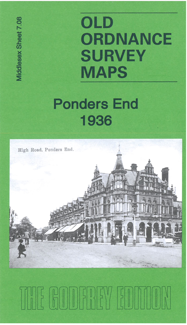 Old Ordnance Survey Detailed  Map Ponders End  Middlesex  1895  Sheet 7.08 New 