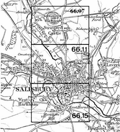 Old Ordnance Survey Maps North Salisbury & Fisherton 1900 Wiltshire Godfrey Edit 