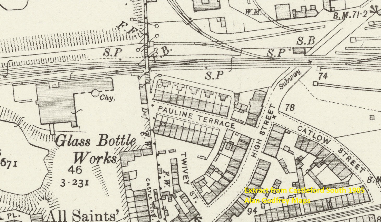 Old Ordnance Survey Maps of Castleford and Glasshoughton history